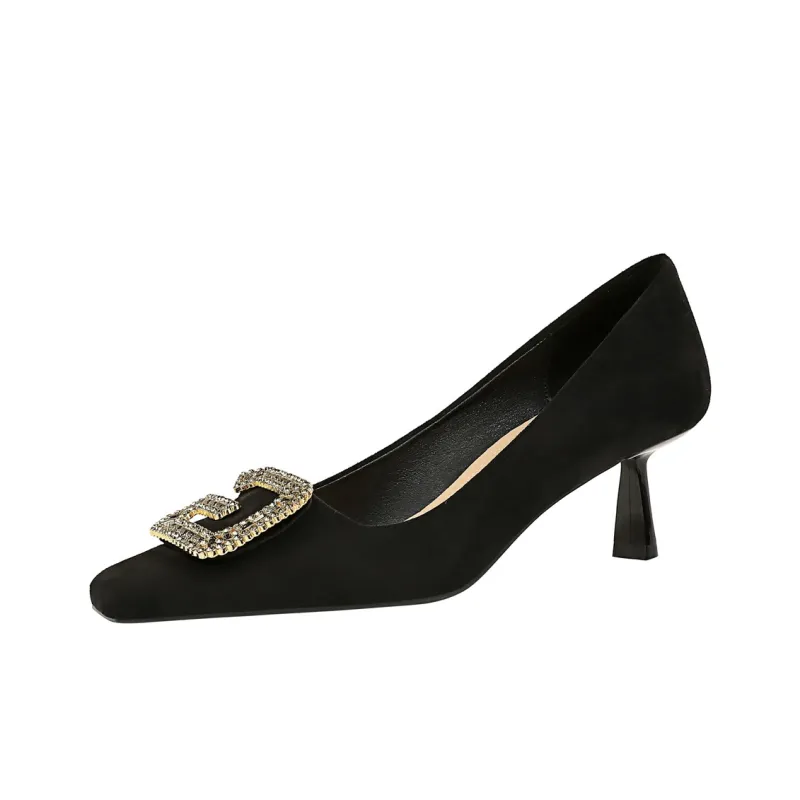 QITUMAUL Slim Heel High Heels 6cm Women's-1
