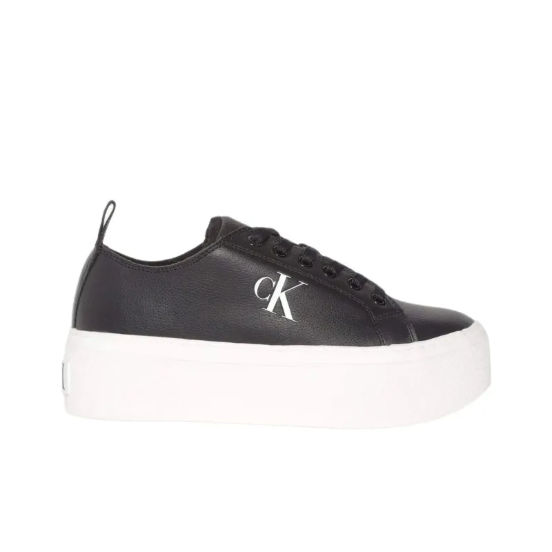 CKJ CALVIN KLEIN JEANS Low Top Skateboard Shoes Women's Black-1