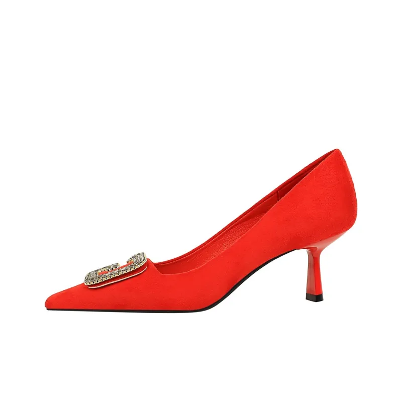 QITUMAUL Slim Heel High Heels 6cm Women's-6