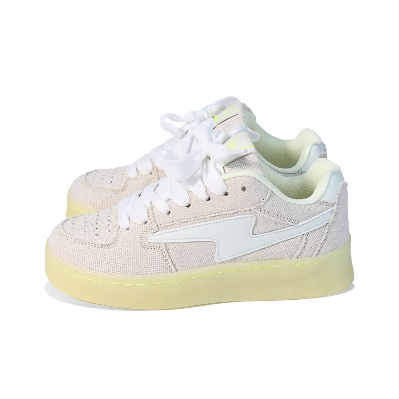 BPLB Slip Resistant Low Top Skateboard Shoes Unisex Glow in The Dark Rice-1