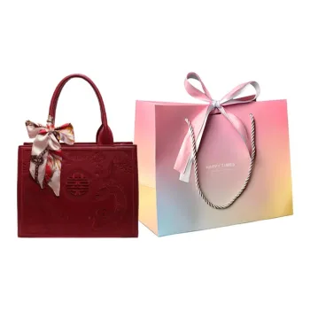 Yalu PU One Shoulder Handbags Women's Burgundy/Wine Red With Yellow