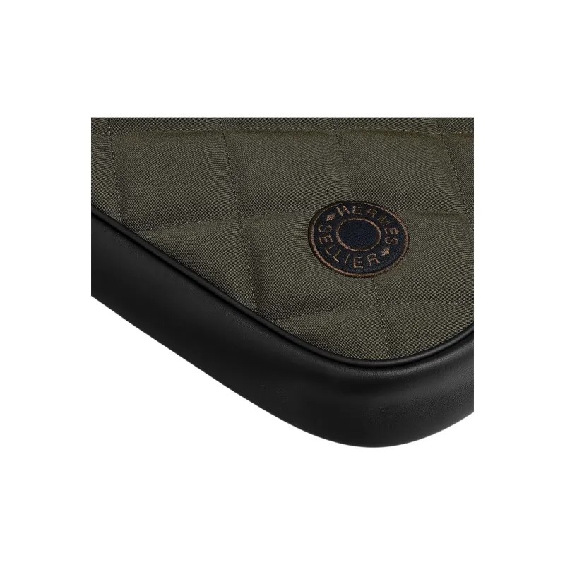 HERMES Woolycot Canvas Crossbody Bag Shoulder Bag Women's Charcoal Gray & Black & Ebony-4