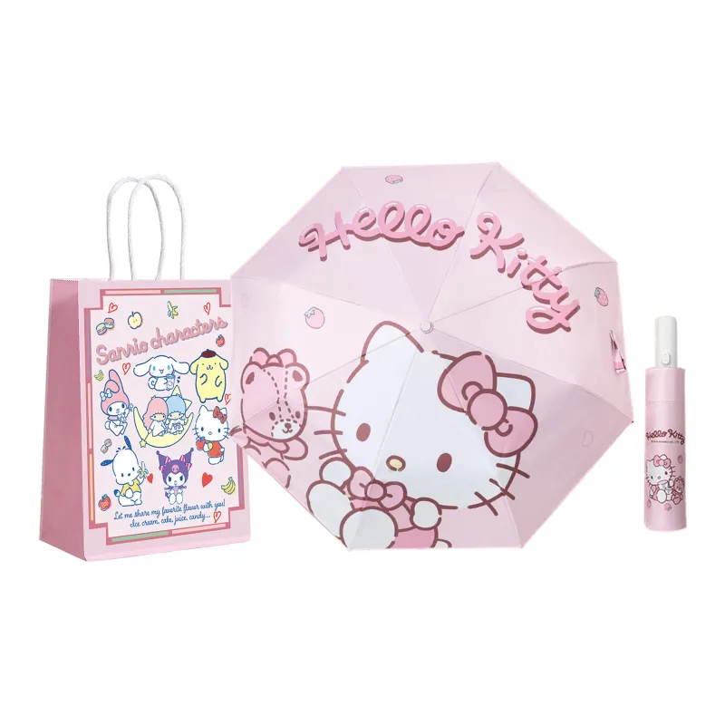 Sanrio Students Sunny And Rainy Dual Use UV Protection Sun Protection Compact Portable Sunshade Umbrella-6