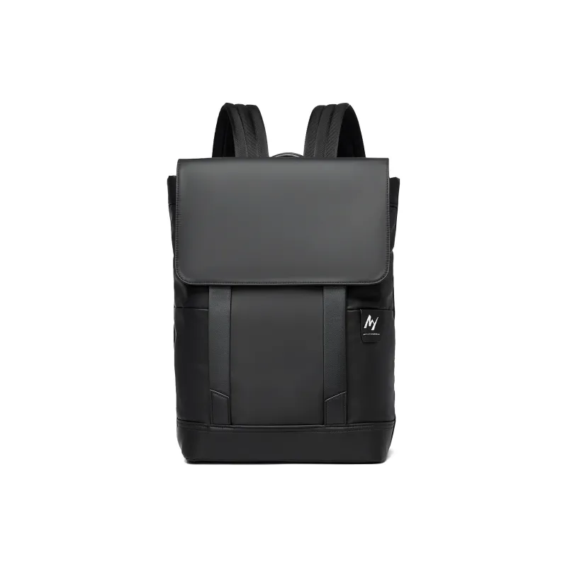 MOYYI PVC Backpack Large Size Unisex Black-1
