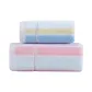 [Towel+Bath Towels]Yellow Blue Stripes Towel+Pink Stripes Bath Towels