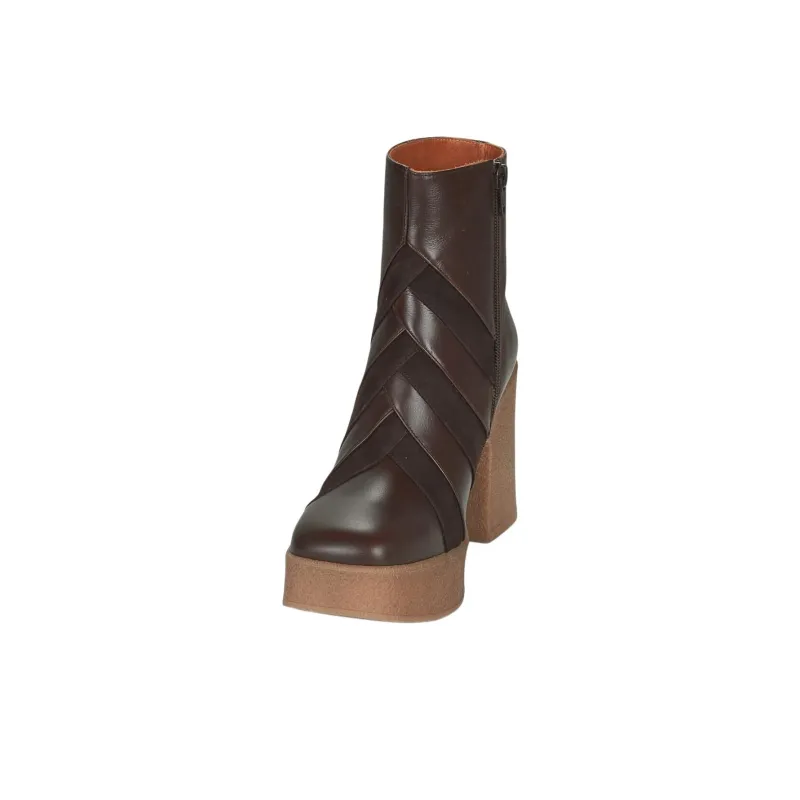 CHIE MIHARA Ankle Boots 9cm Women's Brown-3