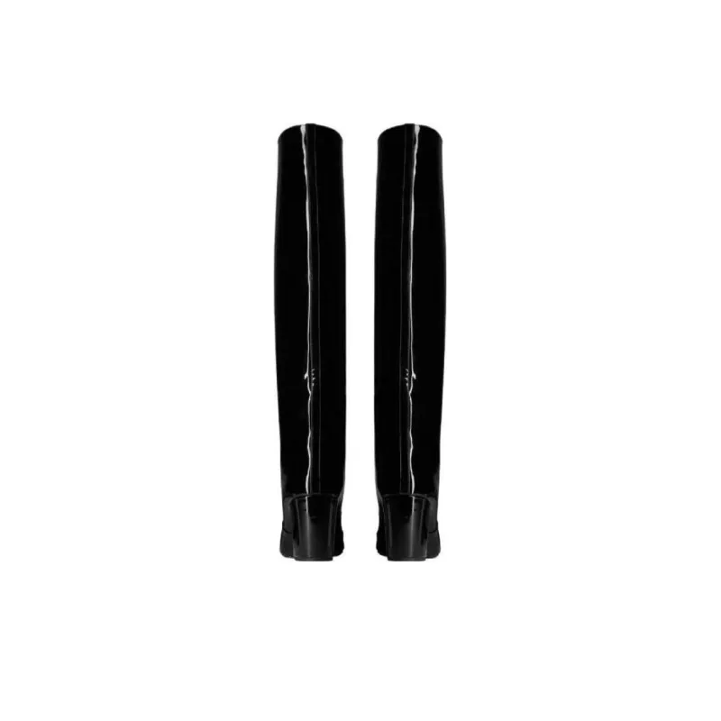 SAINT LAURENT Who Square Toe Heeled Boots Women's-4