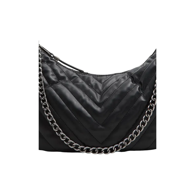 ALDO Artificial Leather Crescent Bag Shoulder Bag Medium Size Women's Black-3