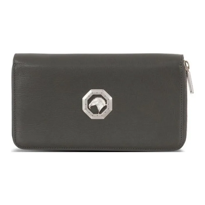 STEFANO RICCI Calfskin Wallet Men's Gray-0