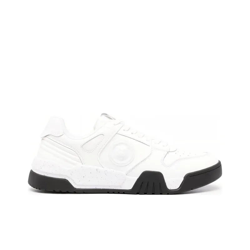 Just Cavalli Tiger Head Low-Top Casual Shoes Men's White Black-1