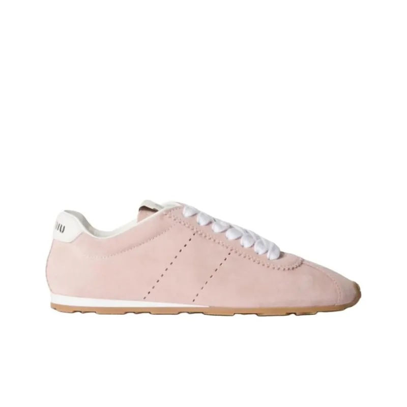 MIU MIU Plume Low Top Casual Shoes Women's Pink-1