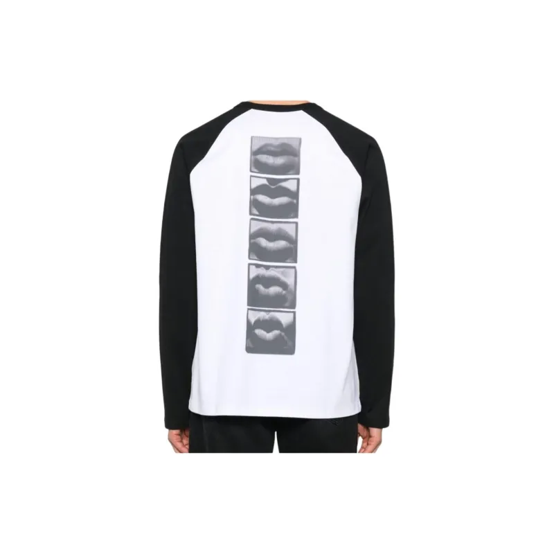BALMAIN Logo Printed Long Sleeve T Shirt-5