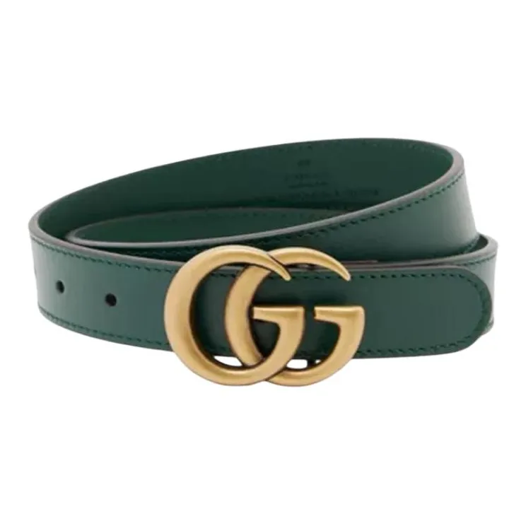 GUCCI Cow Leather Belts Women's Green -1