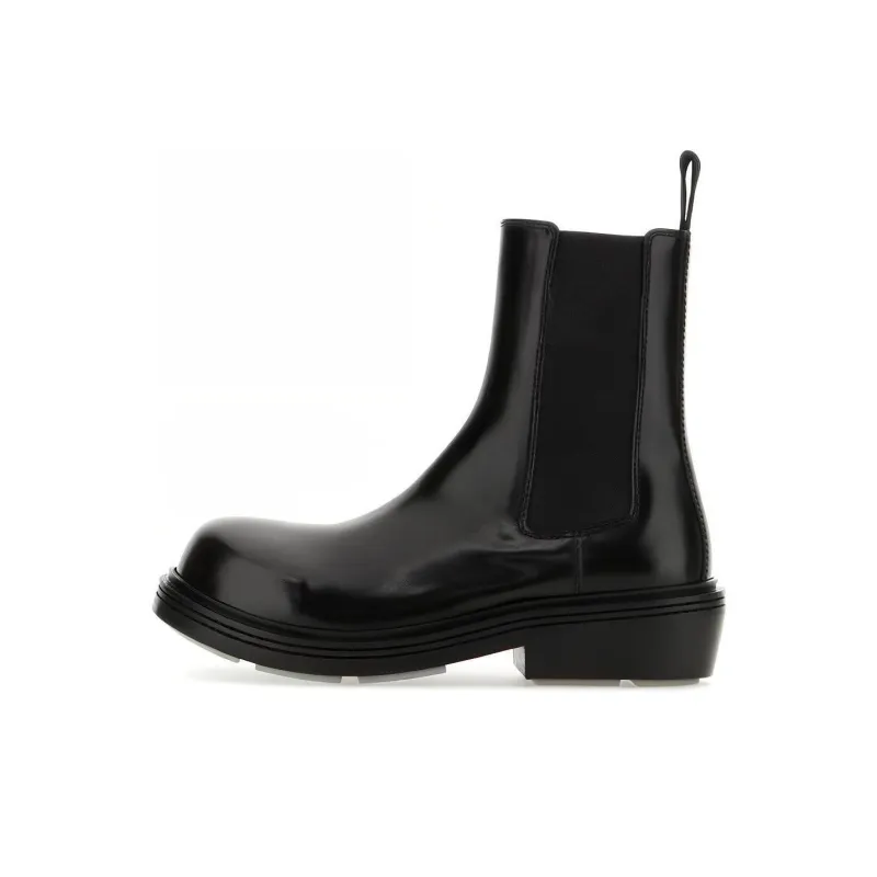 Bottega Veneta Fireman Short Chelsea Boots Women's Black-0