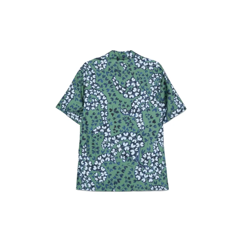 Lanvin Leaf Printed Short Sleeved Shirt-1