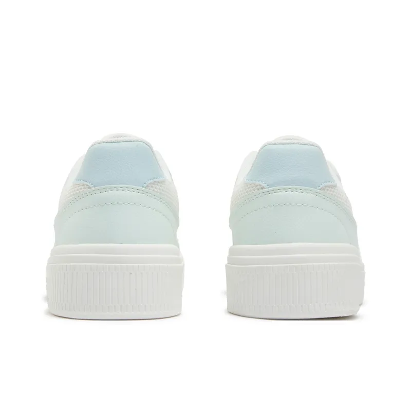 361° Wear resistant And Lightweight Low Top Skateboard Shoes Women's White Teal Blue-4