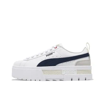 PUMA Mayze Wear resistant And Lightweight Low Top Skateboard Shoes Women's White