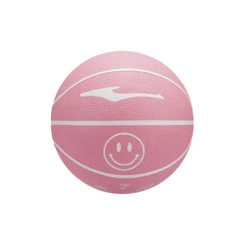 Erke Smiley Face Collection Rubber Basketball White Pink Size 7.5 Training Competition Unisex