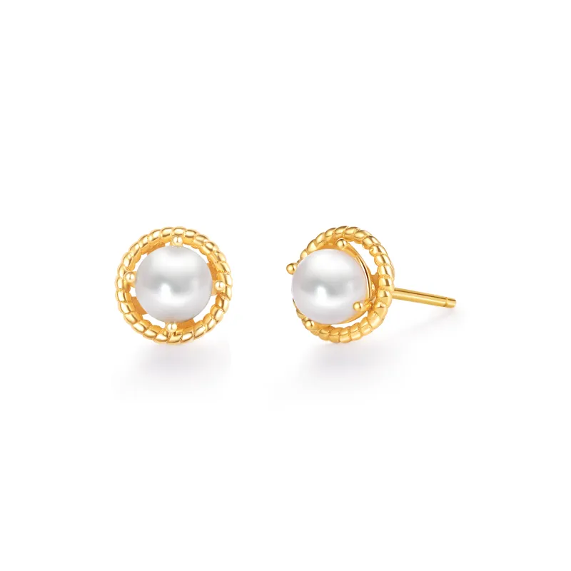 ME LUXE Freshwater Pearl Stud Earrings A Pair For Instagram Style Fashion Everyday Romantic French Elegant Women's-0