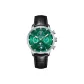 White Case Green Dial Black Strap-OBL-IM-MUT-MP-YGB