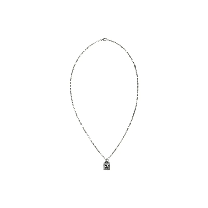 GUCCI 925 Sterling Silver Necklaces Unisex Silver-2
