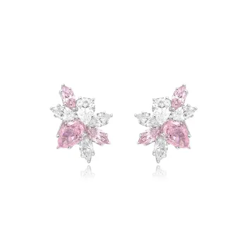 FUNNXI S925 Sterling Silver Rhodium-Plated Earrings Women's