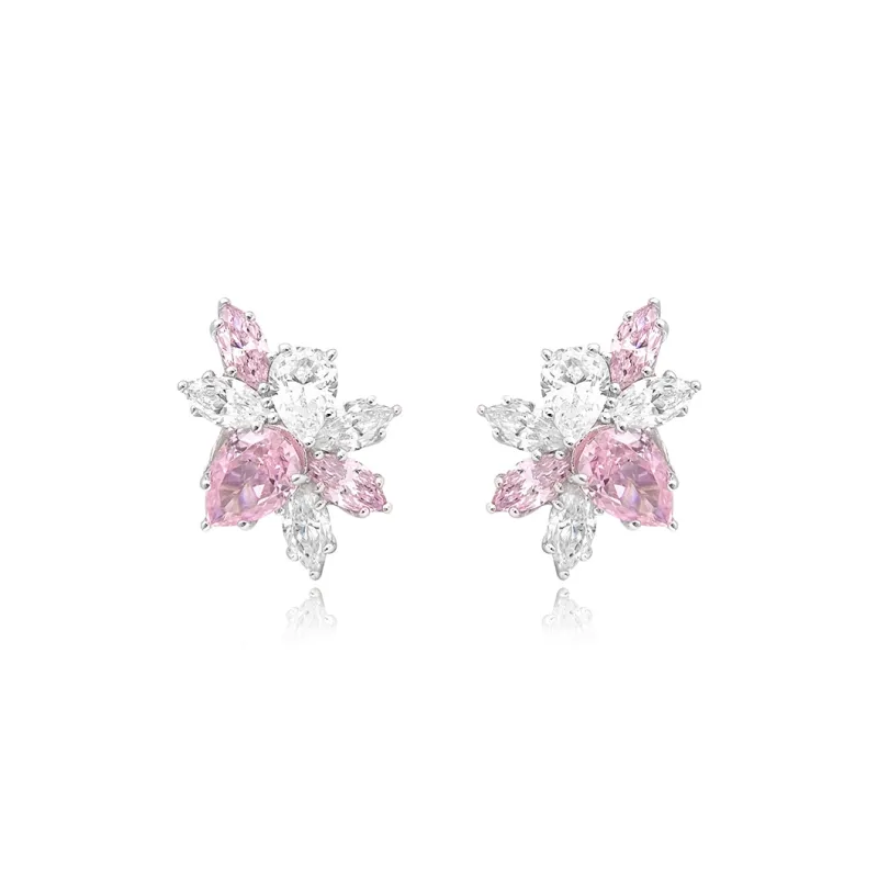 FUNNXI S925 Sterling Silver Rhodium-Plated Earrings Women's-0