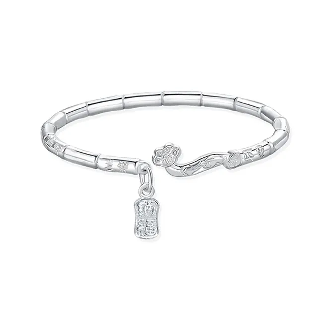 ZHONGLING 999 Fine Silver Sterling Silver Bracelets Women's-0