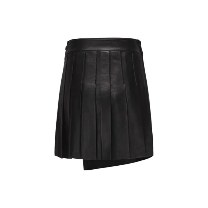 GIMING Fashion Leather Short Skirts Women's Black-1
