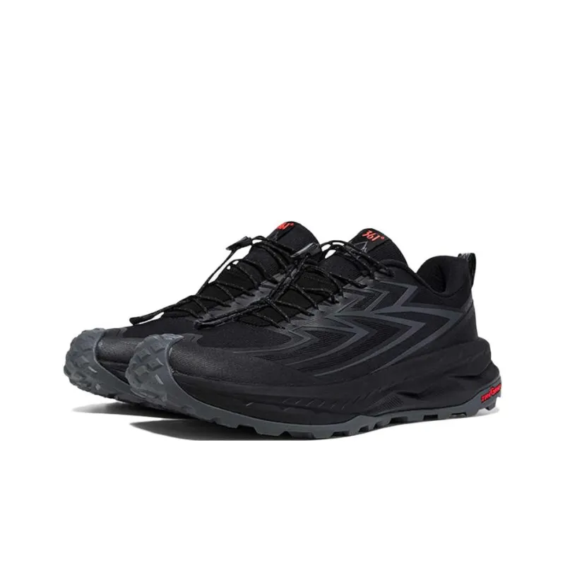 361° Cushioning Anti Slip And Wear Resistant Coverage Low Top Outdoor Shoes Men's Black Gray-2