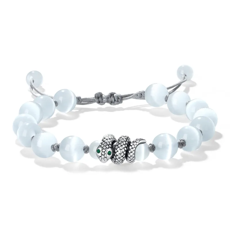 PUTUOSHANWENCHUANG Glass Cat Eye Bracelets Unisex-1