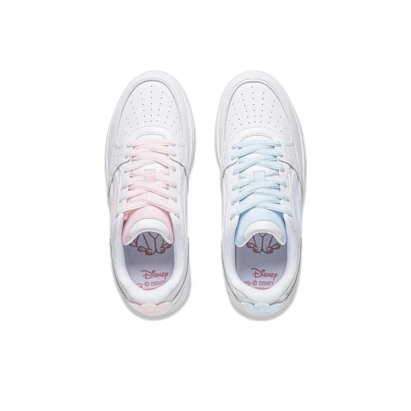 LiNing LiNing X Disney Slip Resistant Cushioning Low Top Skateboard Shoes Women's Blue Pink Mismatched-5