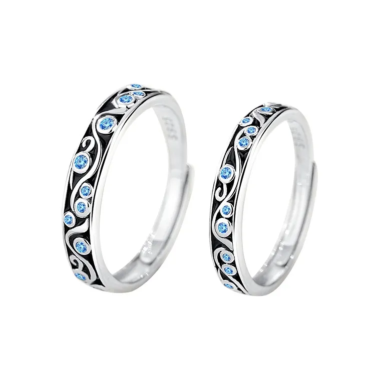 YINGNIXINDONG 925 Sterling Silver Rings Unisex-7