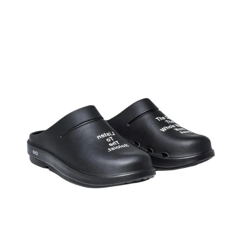 OOFOS x Takahiromiyashita Thesoloist Wrap toe Slippers Men's Black-3