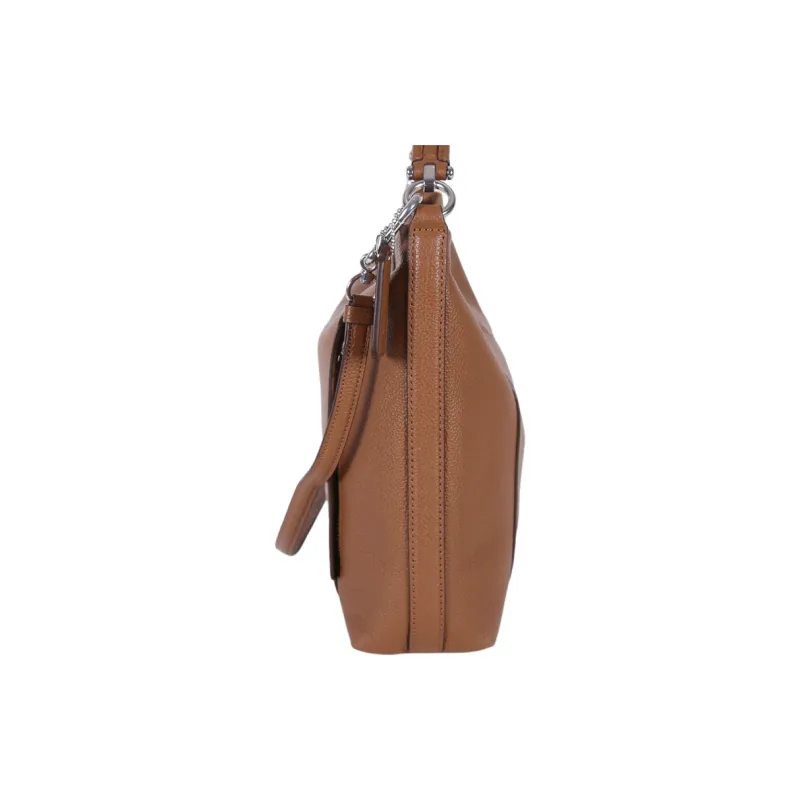 COACH Scout Glossy Pebbled Leather Crossbody One Shoulder Handbags Large Size Women's Saddle Color-2