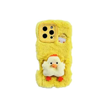 Wei Xin Plush Material Plush Chicken Stand Phone Cases Compatible With IPhone 16/15 Pro Max/Apple 13/14 Pro/Max