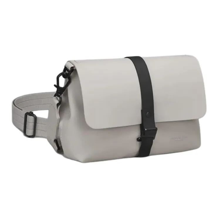 Gaston Luga Recycled Polyester Shoulder Bag Men's Taupe-1