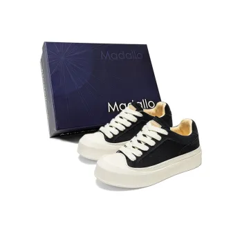 MADALLO Collection Of Serenity Skateboard Shoes Men Low Top Black