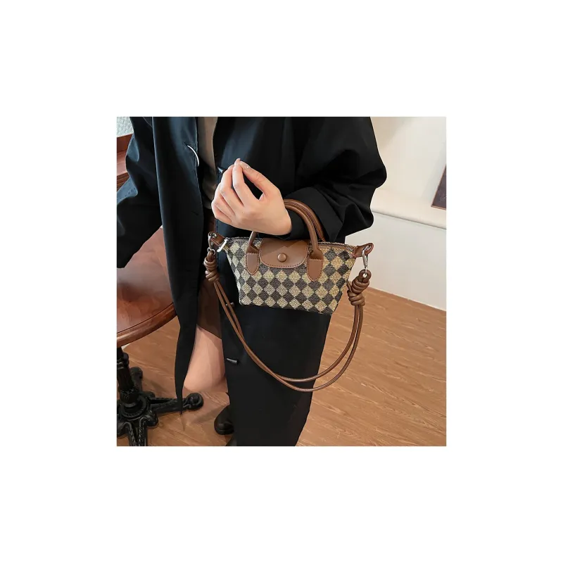 Morellybear PU Dumpling Bag Shoulder Bag Crossbody Bag Regular Women's Leopard Print/Houndstooth/Diamond Pattern-1