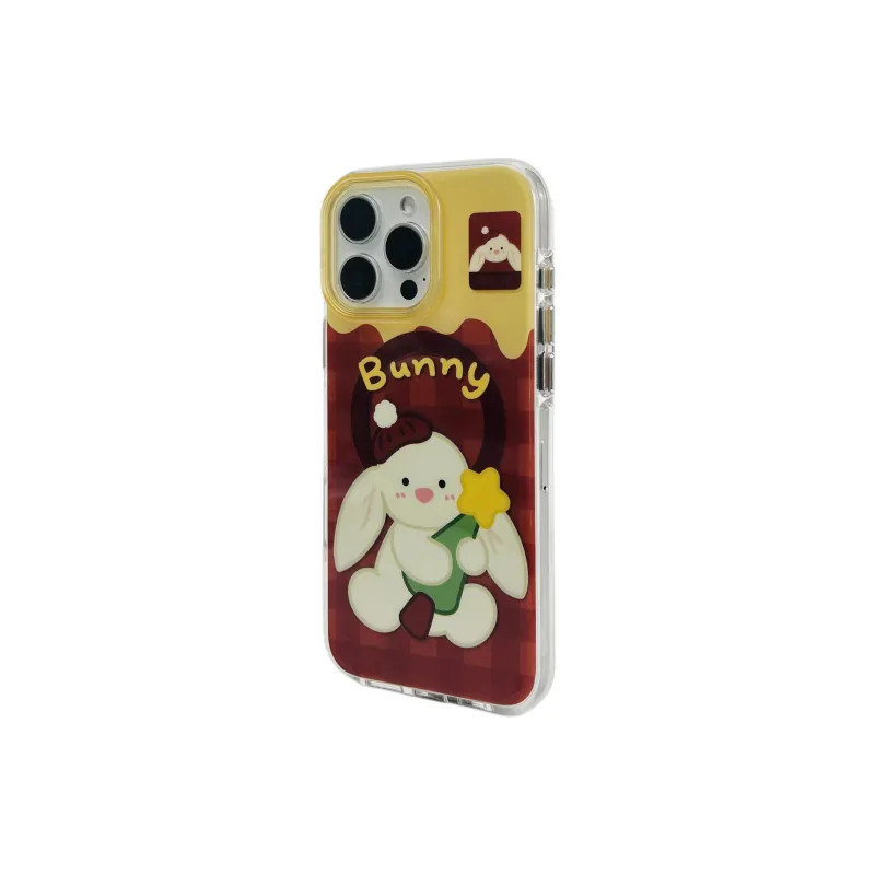 Wei Xin Acrylic Material Rabbit Magnetic Stand Phone Cases Compatible With IPhone 16/15 Pro Max/Apple 13/14 Pro/Max-7
