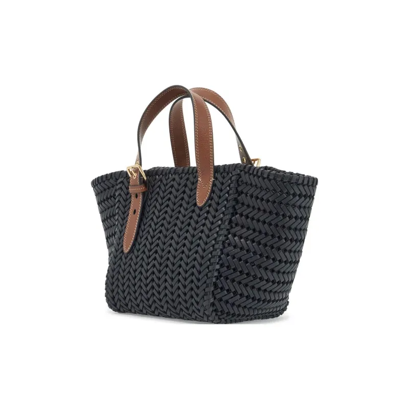 Anya Hindmarch Goatskin Tote Bag, Shopping Bag, Handbag Trumpets Women's Black-1