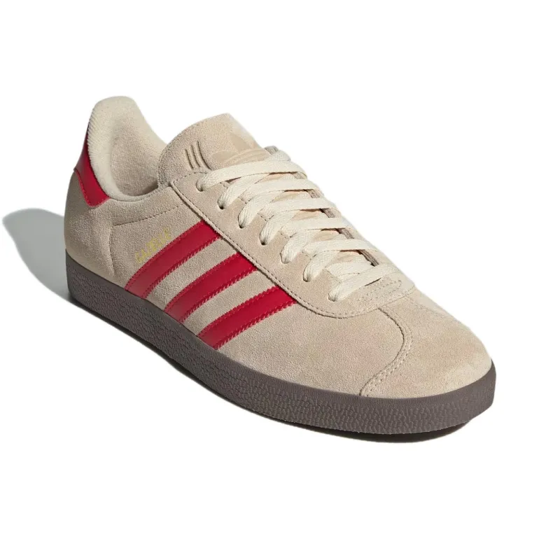 Adidas Gazelle Sand Strata Better Scarlet Cloud White-2