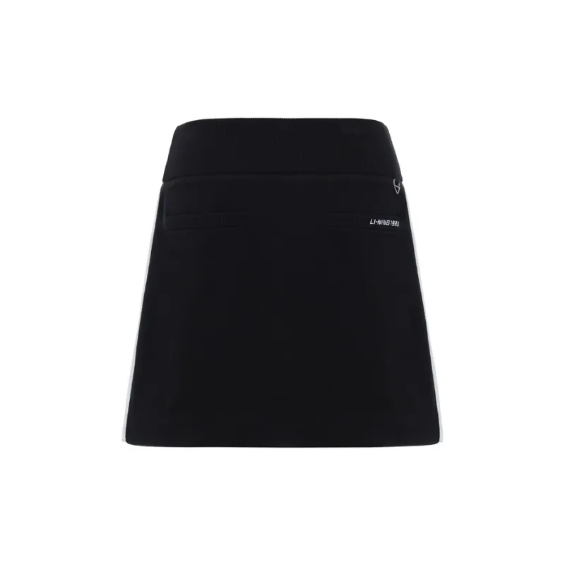 LI NING 1990 Golf Series Casual Short Skirts Women's Black-1