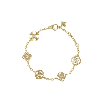 Bi disc Zircon Bracelets Unisex