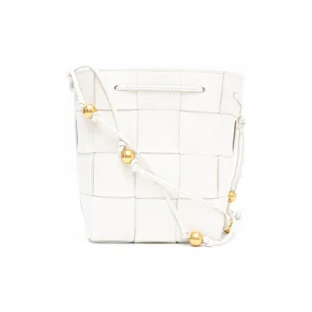 Bottega Veneta Calfskin Bucket Bags Shoulder Bags Women's White