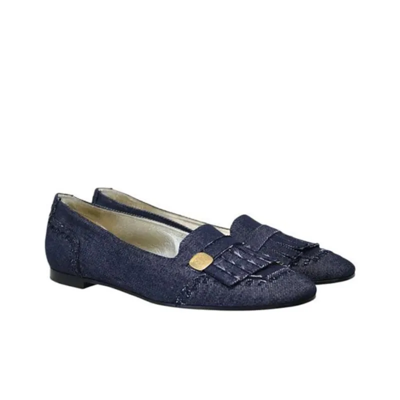INES DE LA FRESSANGE Denim City Casual Single Shoes Women's Blue-2