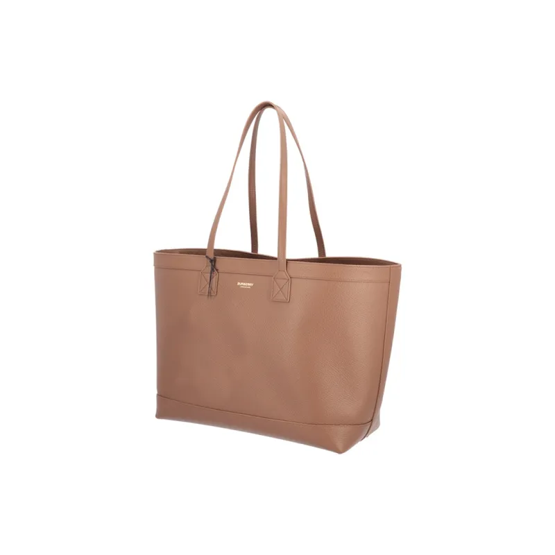 Burberry Leather Tote Bag Shopping Bag Shoulder Bags Women's Earth Brown-1
