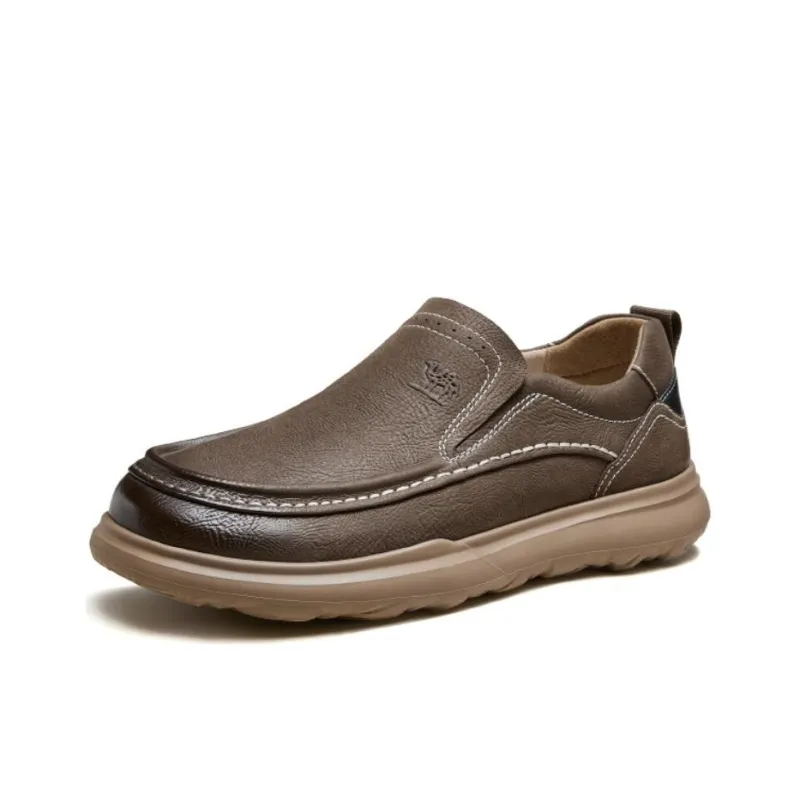 CAMEL Men's Casual Shoes Men Low Top Khaki/Black, Earth Yellow/Black-0