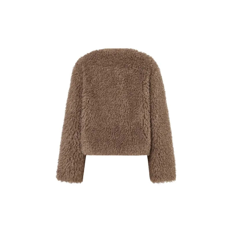 MOCO Velvet feel Coat Women's Warm Camel-1