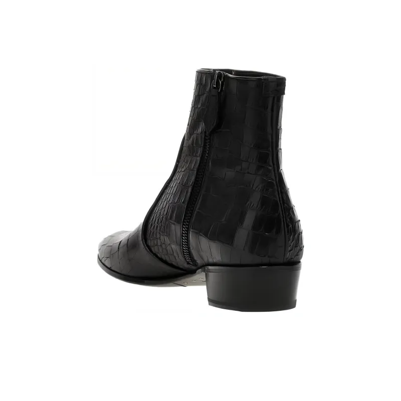 Lidfort Lusiana Crocodile-effect Boots-2